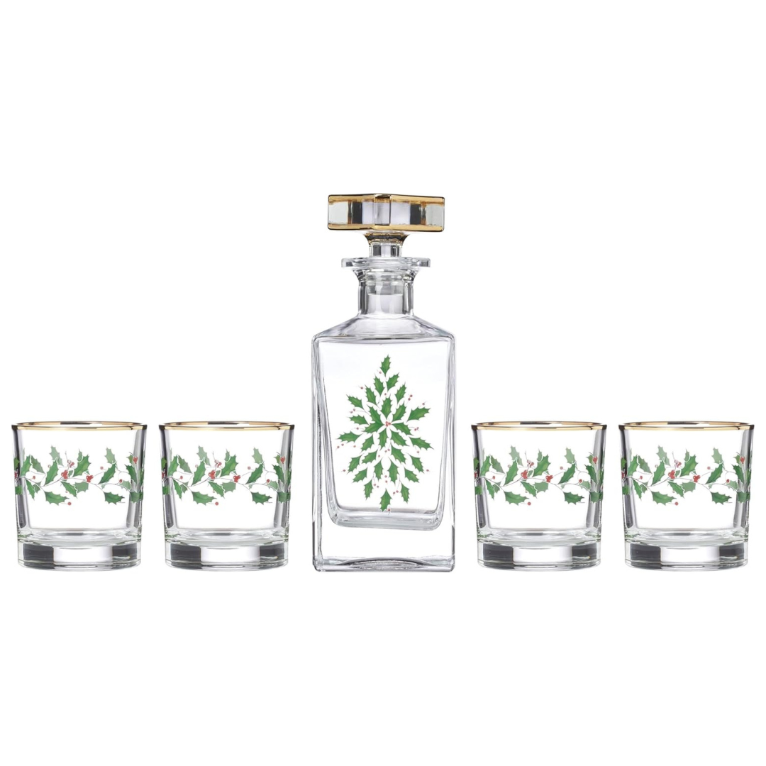 Lenox Holiday 5 Piece Whiskey Set