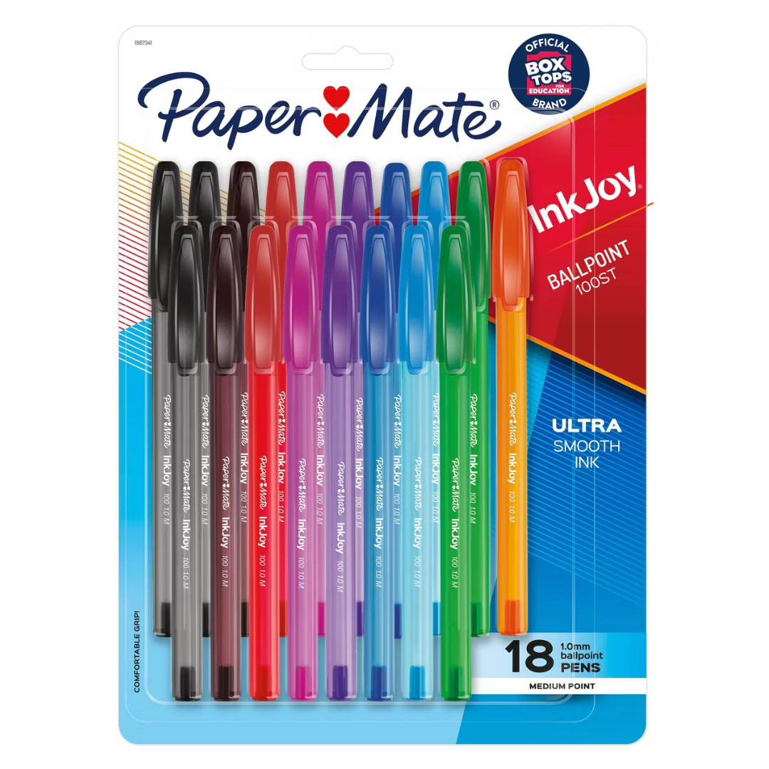 18-Count Paper Mate InkJoy 100ST Ballpoint Pens