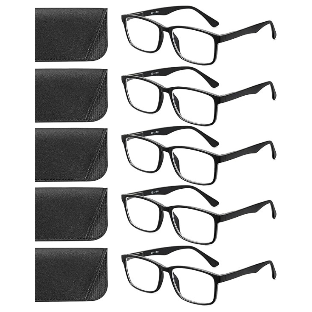 5-Pack Jolisu Women's Blue Light Blocking Reading Glasses