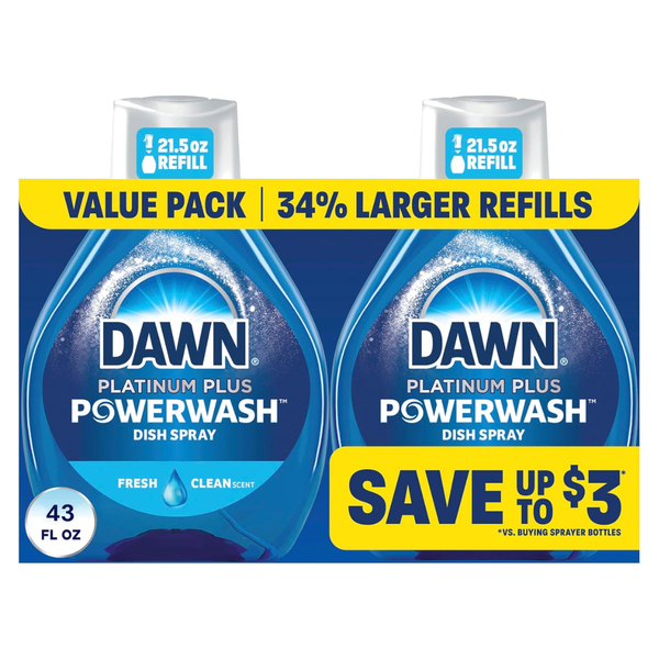 43 Fl Oz 2-Pack Dawn Powerwash Liquid Dish Soap Refill