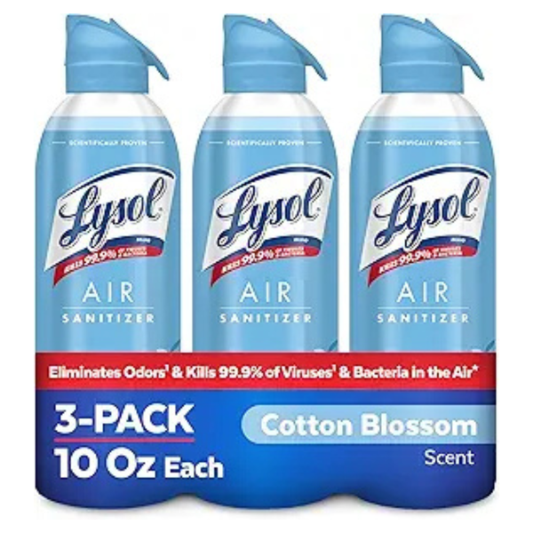 3-Pack 10-Oz Lysol Air Sanitizer Spray with Odor Eliminator
