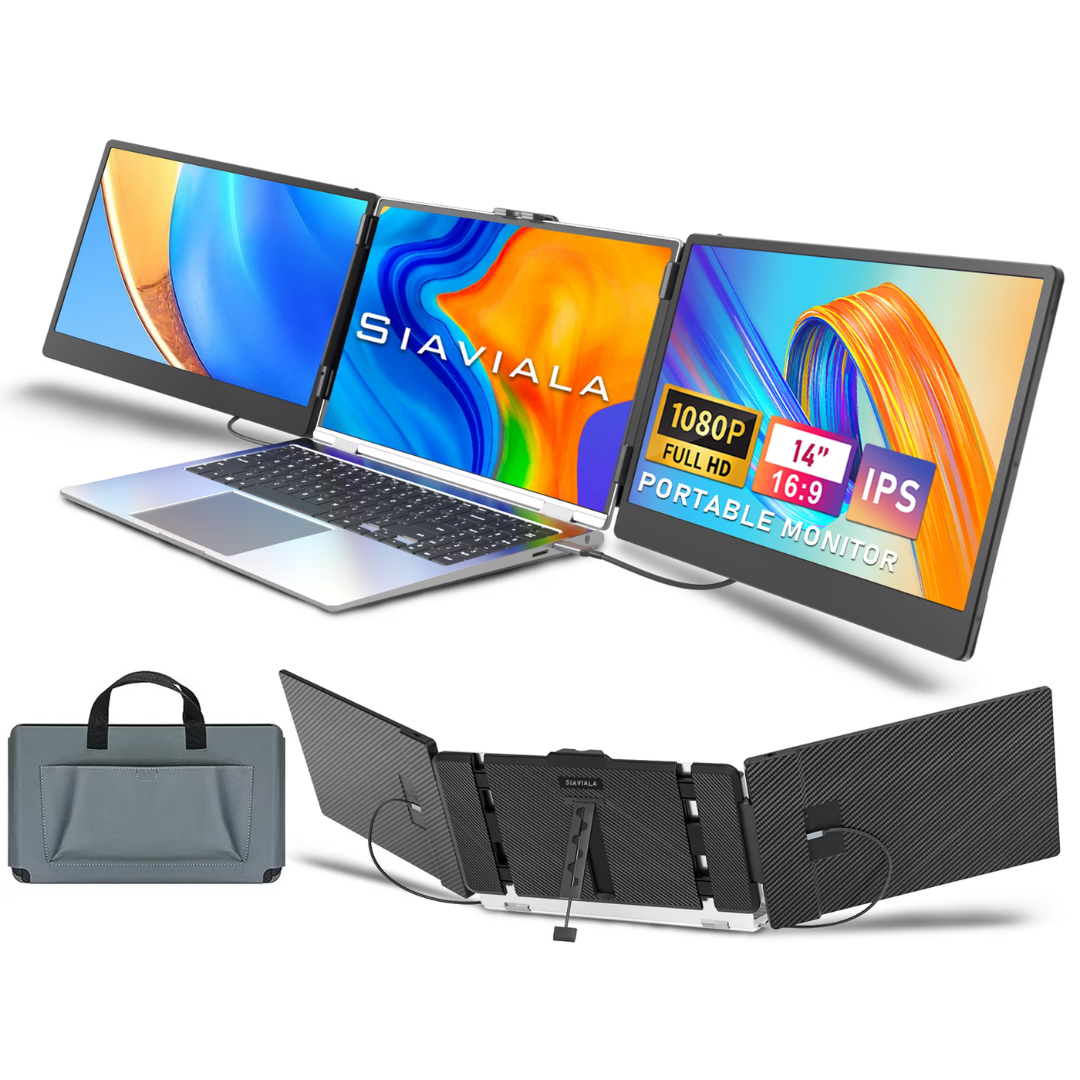 14" Triple FHD Laptop Screen Extender Fit 13"-17.3" Laptops