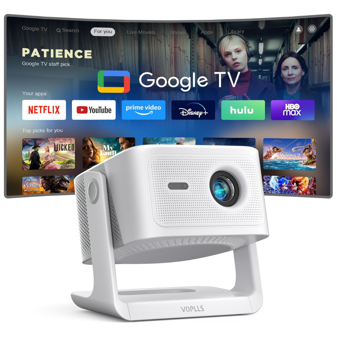 Voplls 4K Smart Projector with WiFi & Bluetooth