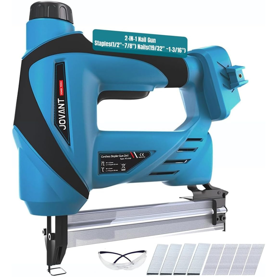 2-in-1 Nail Gun with 1/5'' Narrow Crown Staples