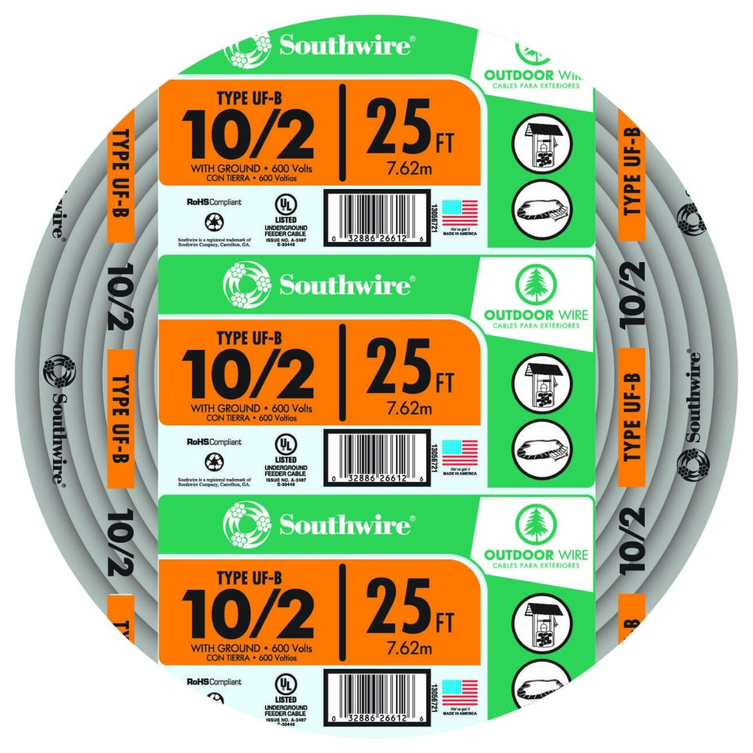 50-Ft Southwire 13055922 12/2WG UF Wire (Copper)