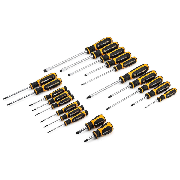 20-Piece Gearwrench Phillips/Slotted/Torx Dual Material Screwdriver Set