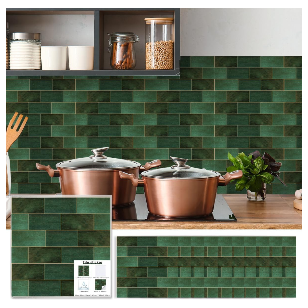 10-Pack Peel and Stick Wall Tiles