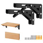 2-Pack Heavy Duty 6" Folding Shelf Brackets