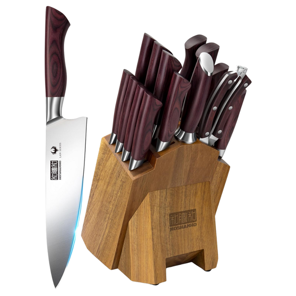 18-Piece Professional Cutlery Knife Set With Block