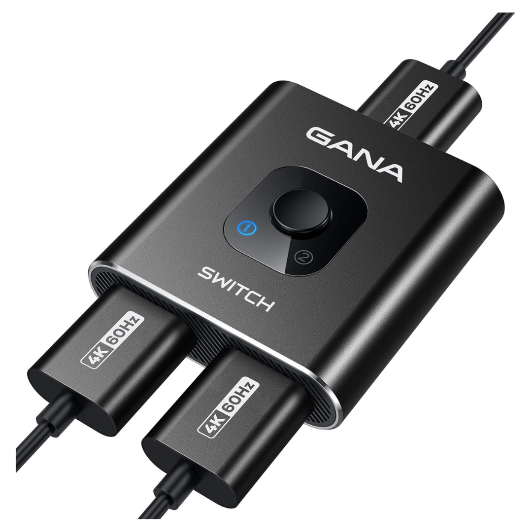 Gana Aluminum Bidirectional 4k@60hz HDMI Switch Splitter