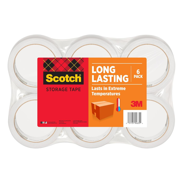 6-Count Scotch Long Lasting Storage Packing Tape (1.88" x 54.6 yd)