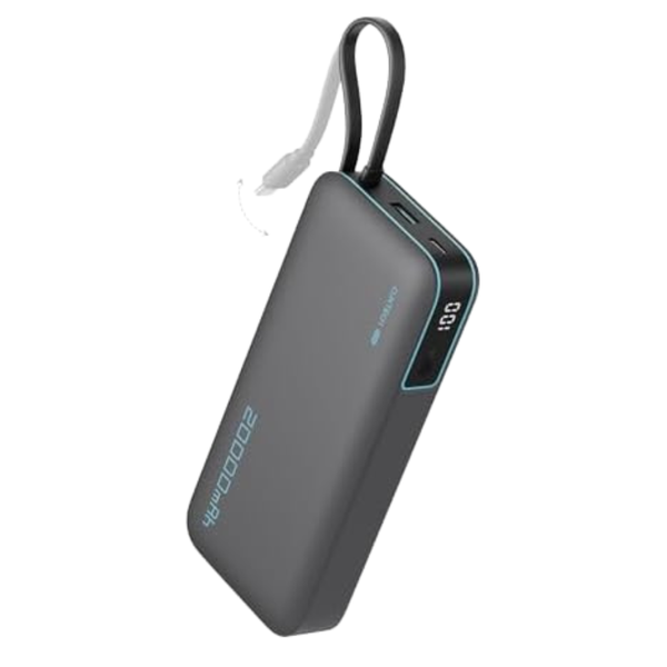 Cuktech 20000mAh 45W Power Bank With Built-In USB-C Cable