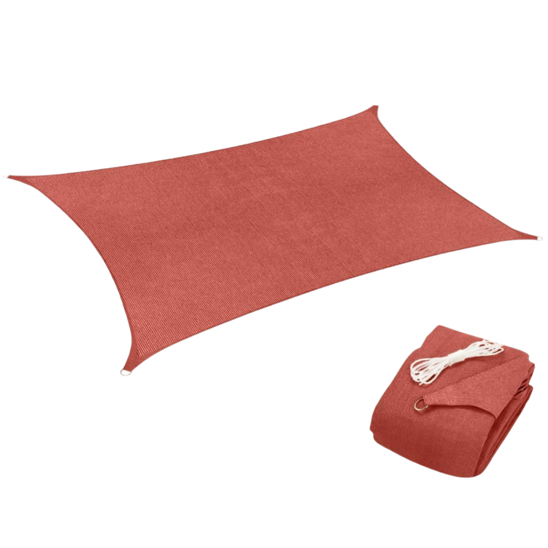 10' x 13' Gorilla Grip Heavy Duty Rectangle Sun Shade Sail (Butter Cream)