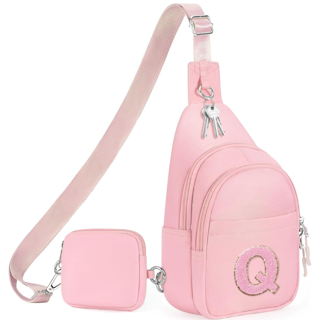 Personalized Initial Crossbody Sling Bag For Teen Girls (Various)