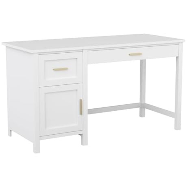 Martha Stewart Hutton Shaker Style Home Office Desk with Storage