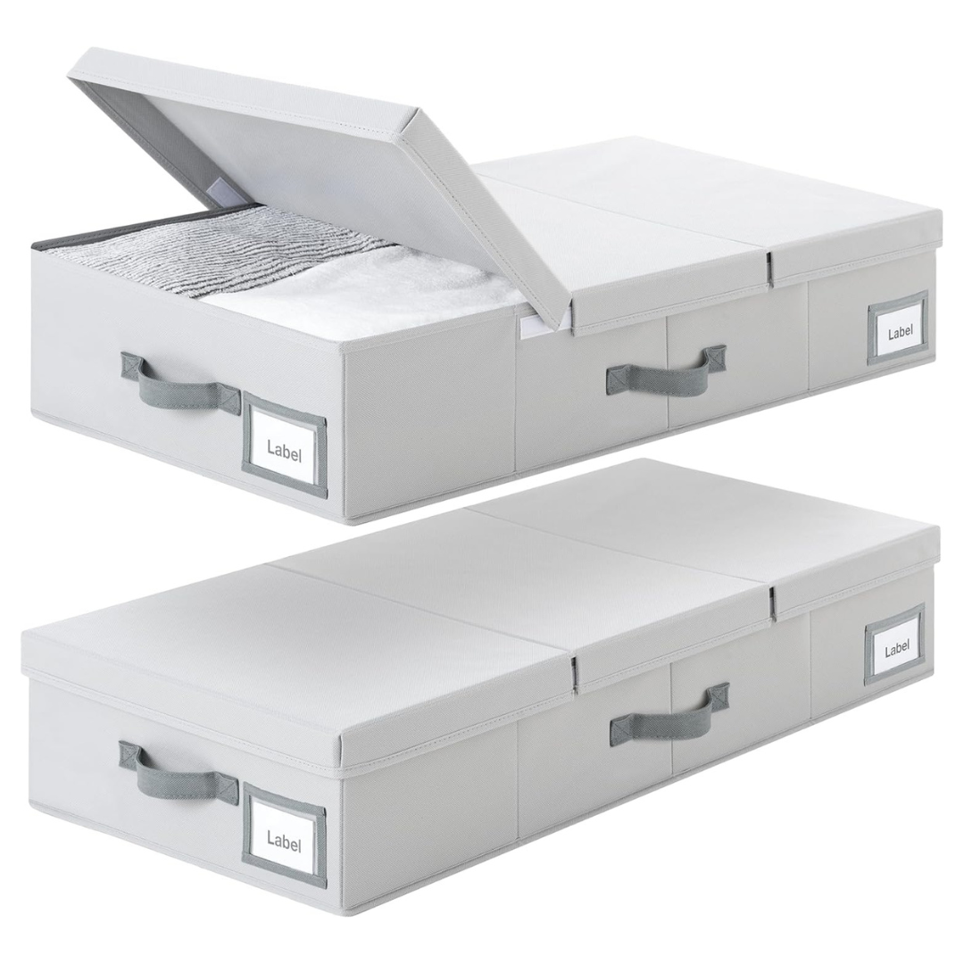 2-Pack Cupic Cupid Under Bed Storage Containers with Tri-Fold Lid