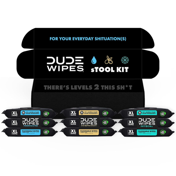 432-Count DUDE Wipes Flushable Wipes Variety sTOOL Kit