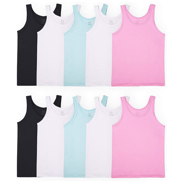 10-Pack Fruit of The Loom Girls' Assorted Undershirts