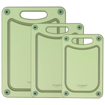 3-Pack BPA-Free Non Slip Plastic Reversible Chopping Board