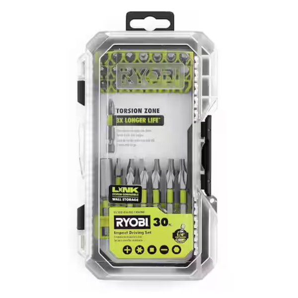 30-Piece RYOBI Impact Rated Driving Set