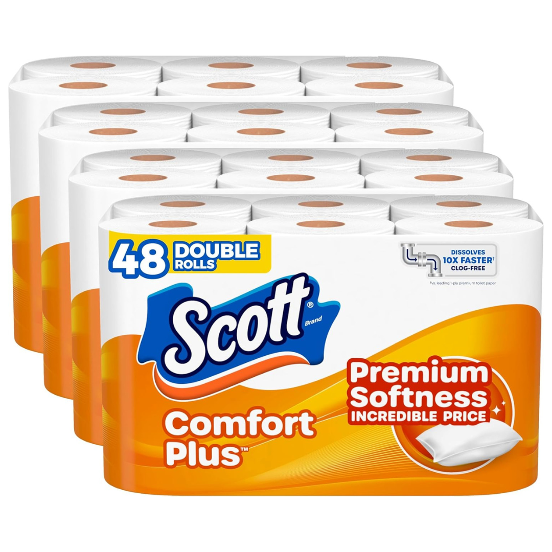 48-Pack 231-Sheets Scott ComfortPlus Toilet Paper Double Rolls