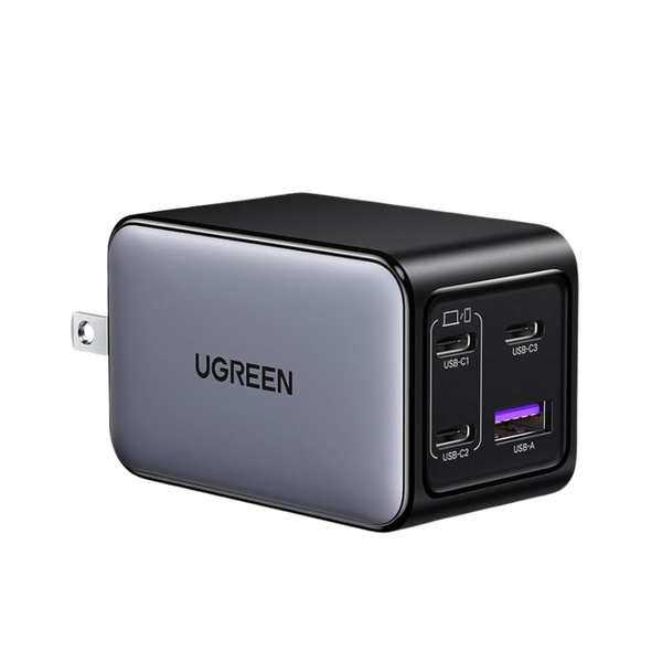 65W Ugreen Nexode 4-Port USB-C & USB-A GaN Wall Charger (Black)