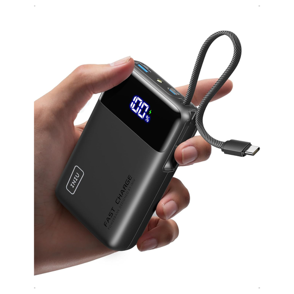 INIU 20000mAh 45W Power Bank W/ Built-In USB-C Cable