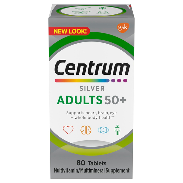 80-Count Centrum Silver Adult Multivitamin Supplement Tablets