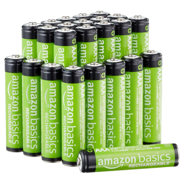 24-Pack AmazonBasics AAA NiMH 800 mAh Rechargeable Batteries