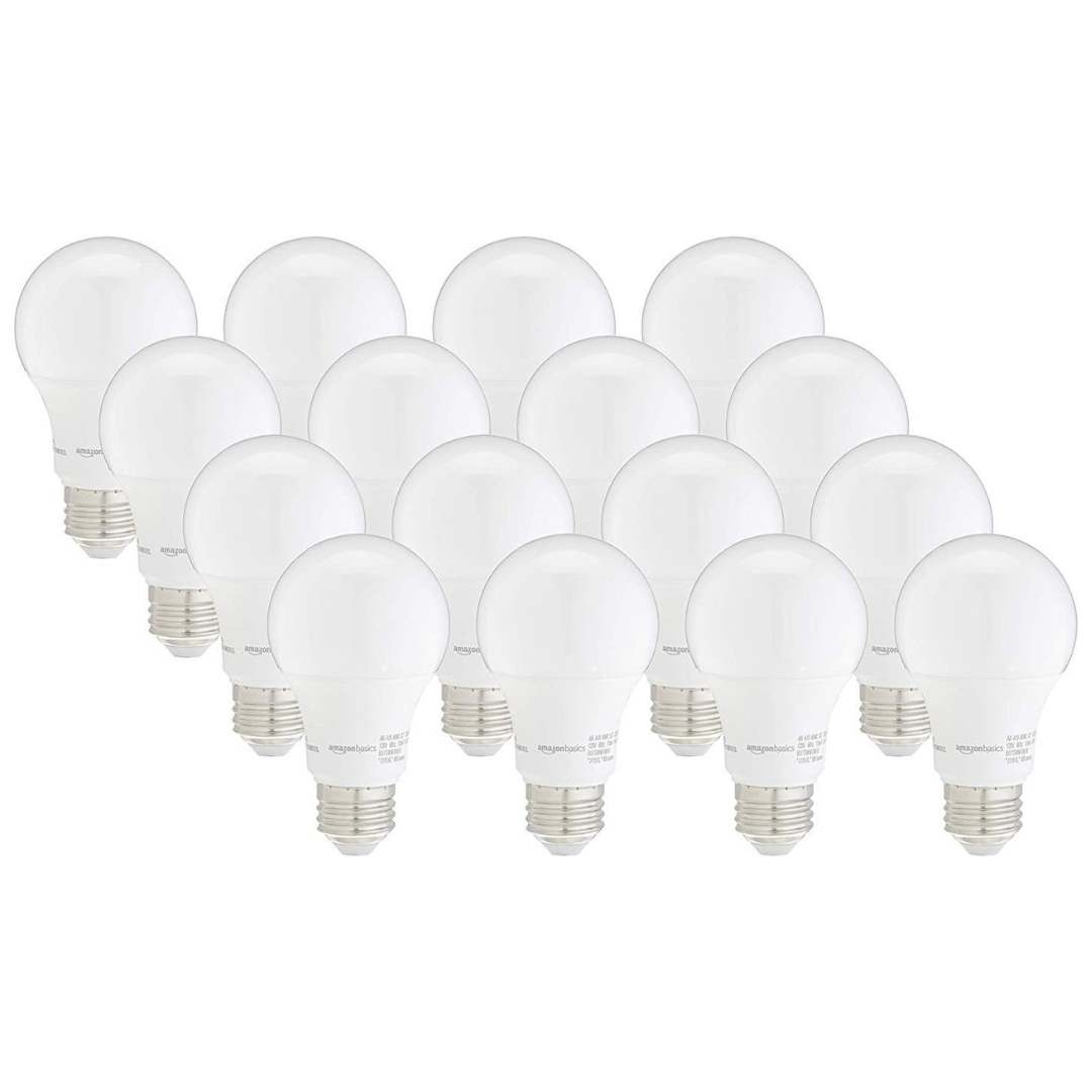 16-Pack Amazon Basics 60W Equivalent Dimmable A19 LED Light Bulbs