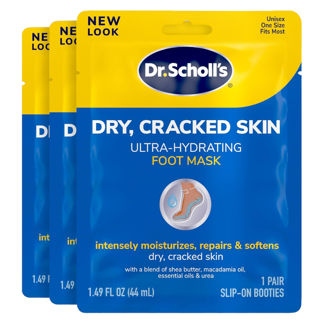 3-Pack 6.74-Oz Dr. Scholl's Dry Cracked Skin Ultra-Hydrating Foot Mask