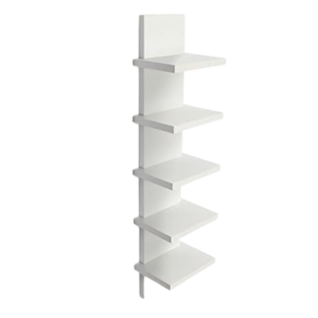 5-Tier Vertical Column Shelf Floating Tall Tower Wall Shelves