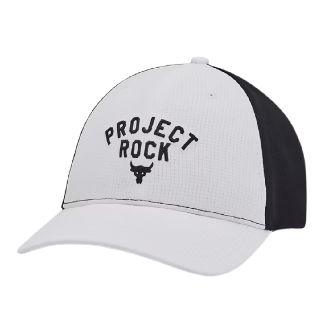 Under Armour Men's Project Rock Trucker Hat (White/Black)