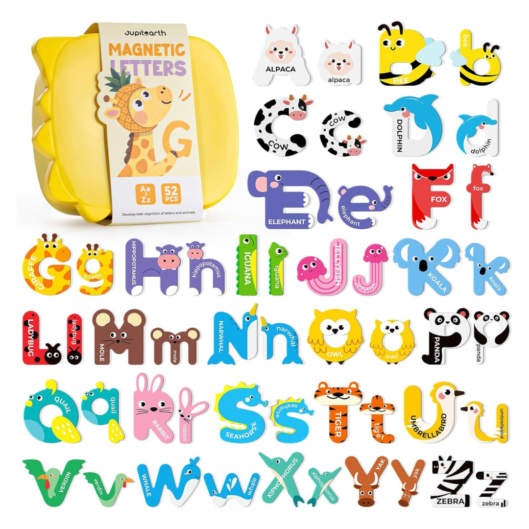 52-Piece Uppercase & Lowercase Magnetic Letters