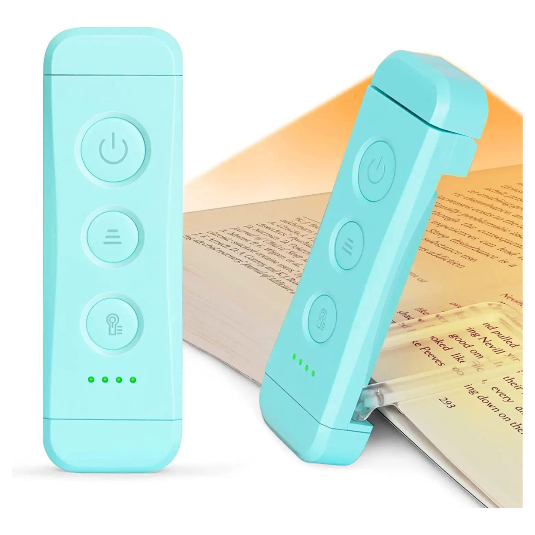 Glocusent Rechargeable Clip-on Book Light W/ 3 Amber Colors & 5 Brightness