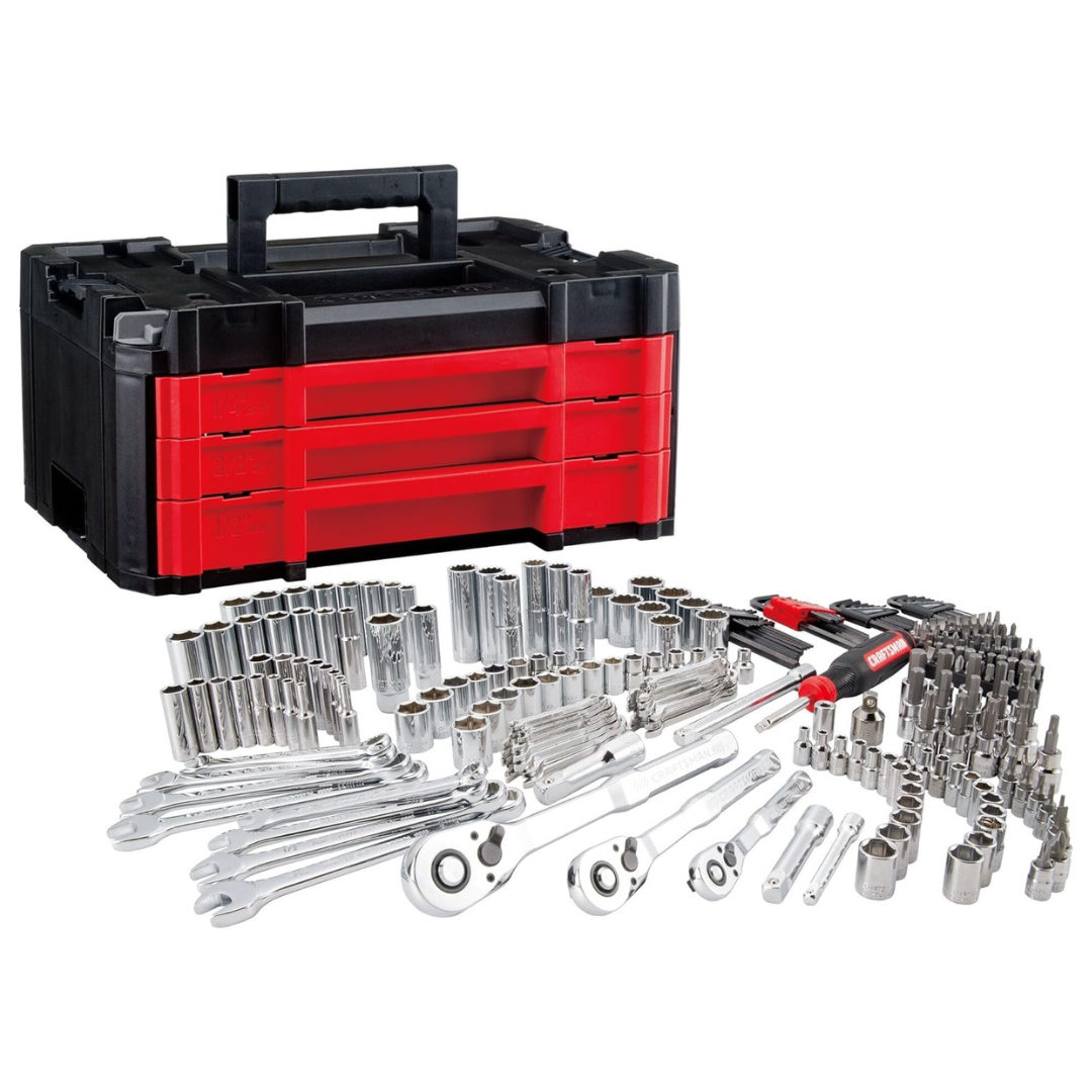 262-Piece Craftsman Mechanics Tool Set With 3-Drawer Hard Case