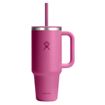 40oz Hydro Flask Insulated Stainless Steel Travel Tumbler W/ Handle, Lid & Straw