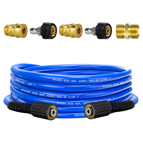 25 FT x 1/4" 4200PSI Kink Resistant Pressure Power Washer Hose