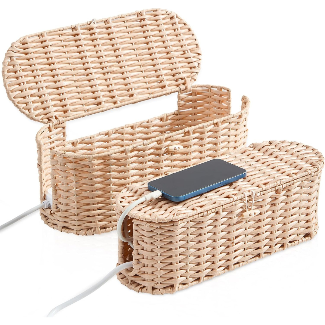 2-Pack Cable Management Box (Cream)