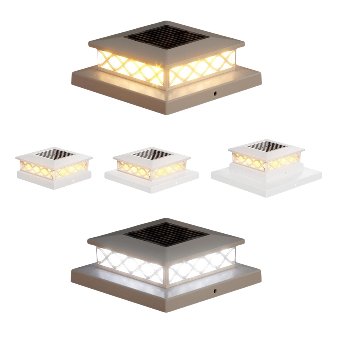 4-Pack Bright 16 LED Solar Post Light