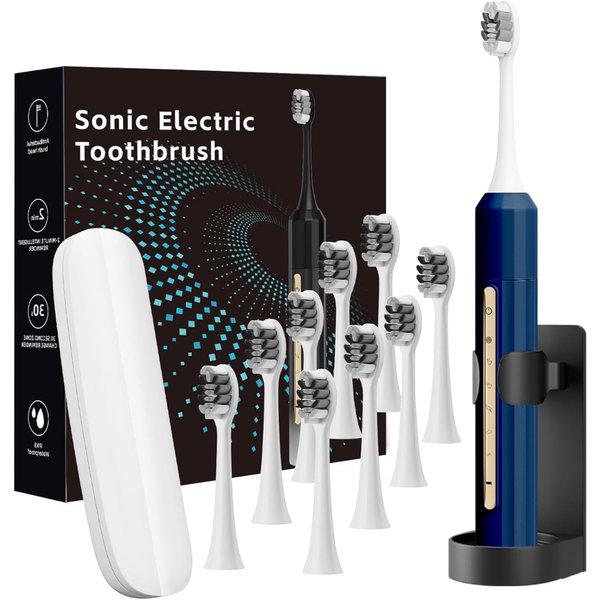 Lumivoid Sonic Electric Toothbrush with 10 Brush Heads