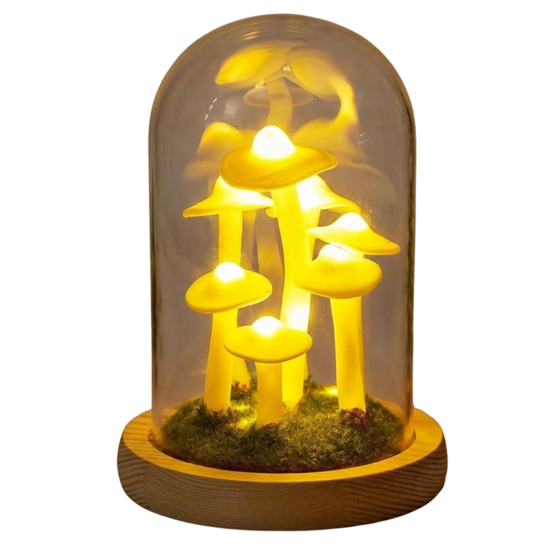Mushroom LED Night Light Lamp Decor with Base