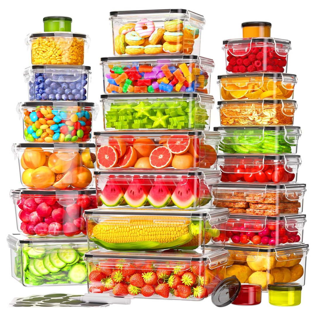50-Piece Kemethy Airtight Food Storage Containers Set With Lids