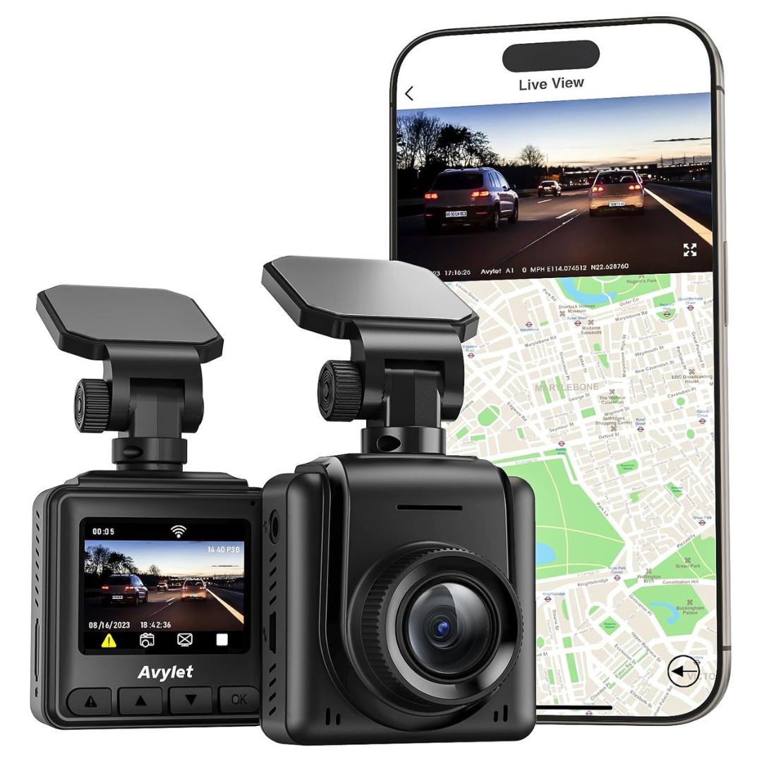 Avylet 2K WiFi Dash Cam With GPS & App