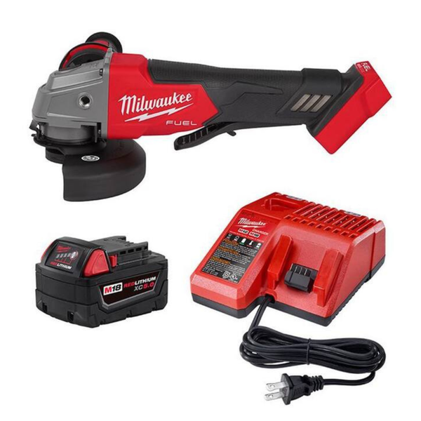 Milwaukee M18 FUEL 18V Li-Ion Brushless Cordless Grinder And Starter Kit