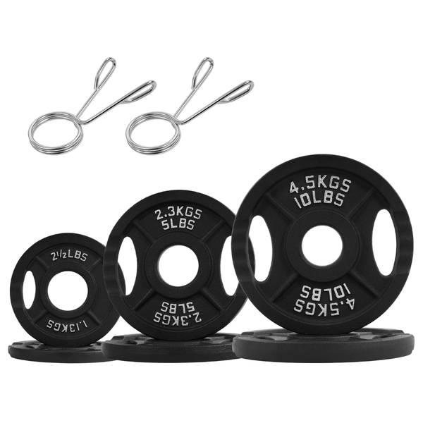 35-Pound 2" BalanceFrom Classic Cast Iron Weight Plates Set