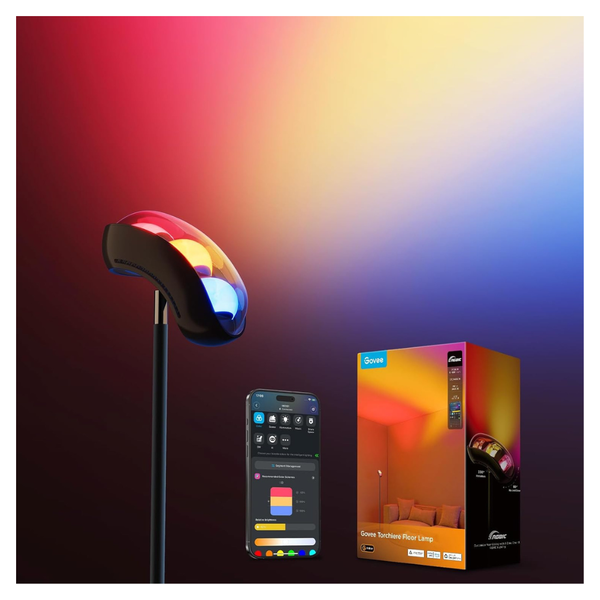 67" Govee RGBIC Warm Cool White Torchiere Floor Lamp