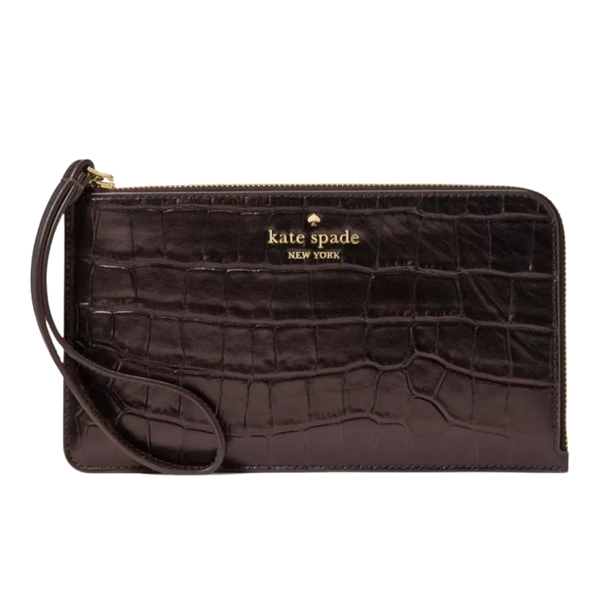 Kate Spade Lucy Croc Embossed Medium L-Zip Wristlet (Various)
