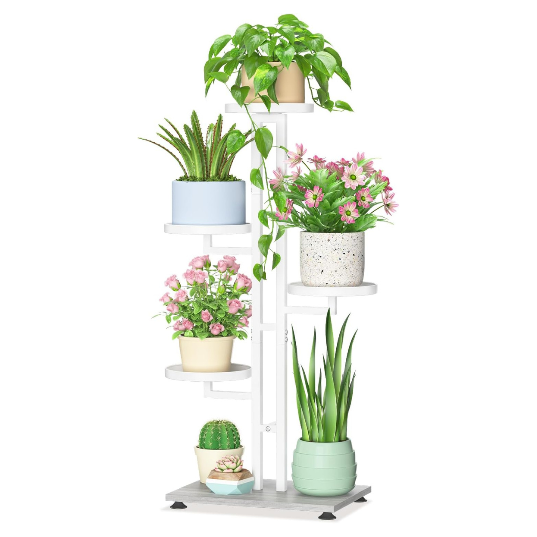 Laszola 4-Tiered Plant Stand Indoors Metal Rack