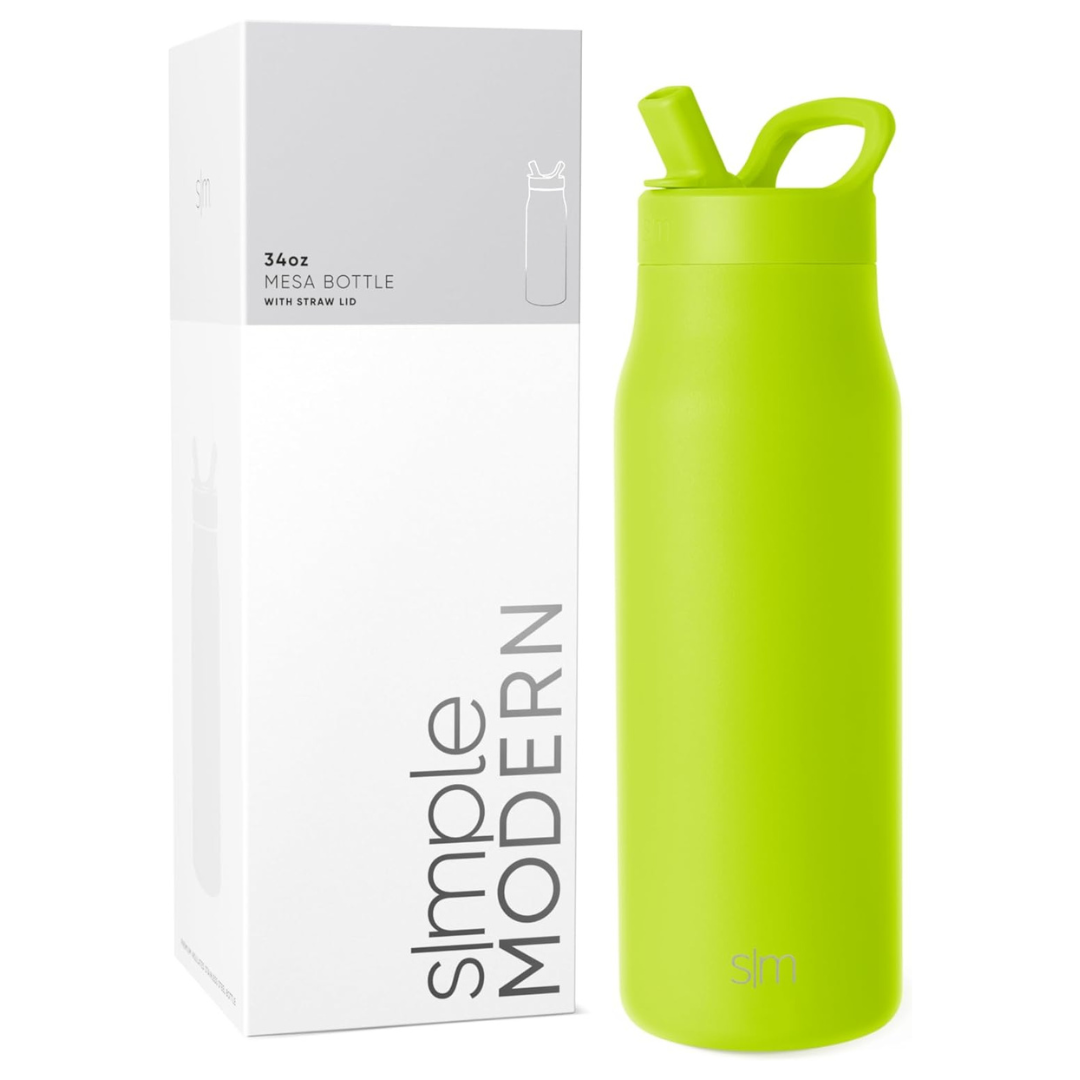 34oz Simple Modern Water Bottle With Straw Lid